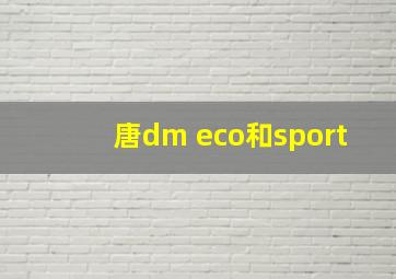 唐dm eco和sport